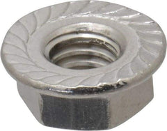 Value Collection - 5/16-18, 0.68" Flange Diam, Serrated Flange Nut - Grade 18-8 Stainless Steel, 0.283" Flange Height - Industrial Tool & Supply
