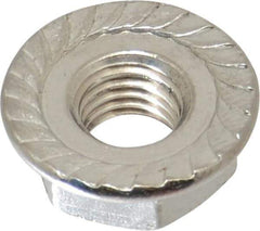 Value Collection - 1/4-28, 19/32" Flange Diam, Serrated Flange Nut - Grade 18-8 Stainless Steel, 0.236" Flange Height - Industrial Tool & Supply