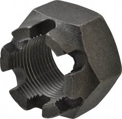 Value Collection - 1-1/4 - 12 UNF Grade 5 Steel Castle Locknut - 1-7/8" Width Across Flats, 1-1/4" High, Uncoated - Industrial Tool & Supply