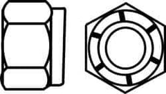Value Collection - M24x3.00 Metric Coarse 316 & Austenitic Grade A4 Hex Lock Nut with Nylon Insert - 24mm High, Uncoated - Industrial Tool & Supply