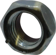 Value Collection - 7/16-20 UNF Grade 2 Hex Jam Lock Nut with Nylon Insert - 11/16" Width Across Flats, 21/64" High, Zinc-Plated Finish - Industrial Tool & Supply