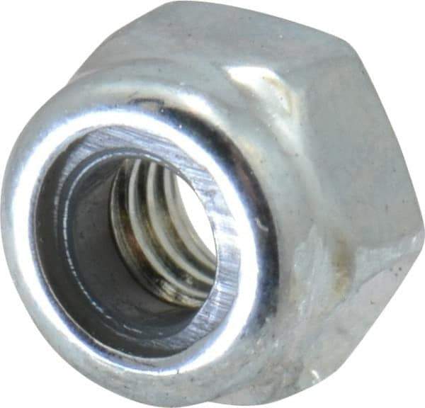 Value Collection - M3x0.50 Metric Coarse Grade 8 Hex Lock Nut with Nylon Insert - 4mm High, Zinc-Plated Finish - Industrial Tool & Supply