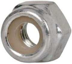 Value Collection - M4x0.70 Metric Coarse Grade 8 Hex Lock Nut with Nylon Insert - 5mm High, Zinc-Plated Finish - Industrial Tool & Supply