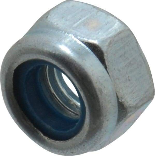Value Collection - M5x0.80 Metric Coarse Grade 8 Hex Lock Nut with Nylon Insert - 5mm High, Zinc-Plated Finish - Industrial Tool & Supply