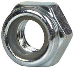 Value Collection - M8x1.25 Metric Coarse Grade 8 Hex Lock Nut with Nylon Insert - 8mm High, Zinc-Plated Finish - Industrial Tool & Supply