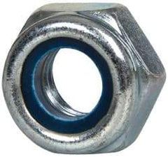 Value Collection - M10x1.50 Metric Coarse Grade 8 Hex Lock Nut with Nylon Insert - 10mm High, Zinc-Plated Finish - Industrial Tool & Supply