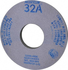 Norton - 14" Diam x 5" Hole x 1-1/2" Thick, H Hardness, 46 Grit Surface Grinding Wheel - Aluminum Oxide, Type 5, Coarse Grade, 1,800 Max RPM, Vitrified Bond, One-Side Recess - Industrial Tool & Supply