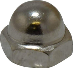 Value Collection - #6-32 UNC, 5/16" Width Across Flats, Nickel Plated, Steel Acorn Nut - 1/4" Overall Height, Grade 2 - Industrial Tool & Supply