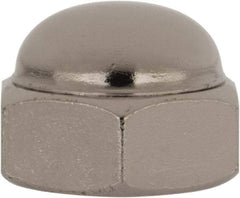 Value Collection - 1/2-13" UNC, 3/4" Width Across Flats, Nickel Plated, Steel Acorn Nut - 9/16" Overall Height, Grade 2 - Industrial Tool & Supply