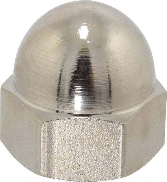 Value Collection - 3/4-10" UNC, 1/16" Width Across Flats, Nickel Plated, Steel Acorn Nut - 1" Overall Height, Grade 2 - Industrial Tool & Supply