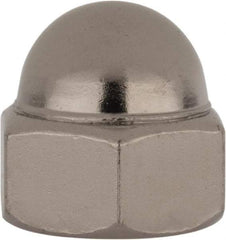 Value Collection - 7/16-20" UNF, 5/8" Width Across Flats, Nickel Plated, Steel Acorn Nut - 11/16" Overall Height, Grade 2 - Industrial Tool & Supply