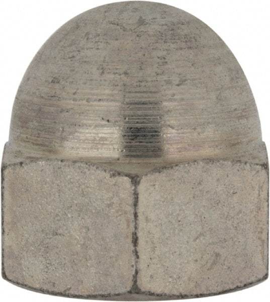 Value Collection - 5/8-18" UNF, 15/16" Width Across Flats, Nickel Plated, Steel Acorn Nut - 51/64" Overall Height, Grade 2 - Industrial Tool & Supply