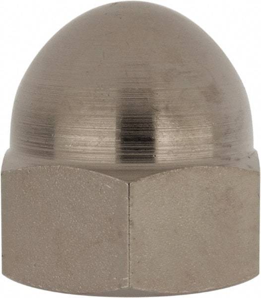 Value Collection - 3/4-16" UNF, 1/16" Width Across Flats, Nickel Plated, Steel Acorn Nut - 1" Overall Height, Grade 2 - Industrial Tool & Supply