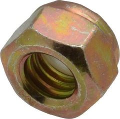 Value Collection - 5/16-18 UNC Grade 8 Hex Lock Nut with Nylon Insert - 1/2" Width Across Flats, 23/64" High, Zinc Yellow Dichromate Finish - Industrial Tool & Supply