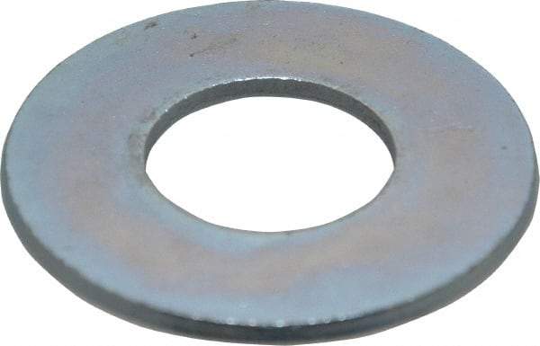 Value Collection - 1-1/4" Screw, Steel USS Flat Washer - 1-3/8" ID x 3" OD, 0.136" Thick, Zinc-Plated Finish - Industrial Tool & Supply