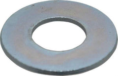 Value Collection - 1-1/4" Screw, Steel USS Flat Washer - 1-3/8" ID x 3" OD, 0.136" Thick, Zinc-Plated Finish - Industrial Tool & Supply