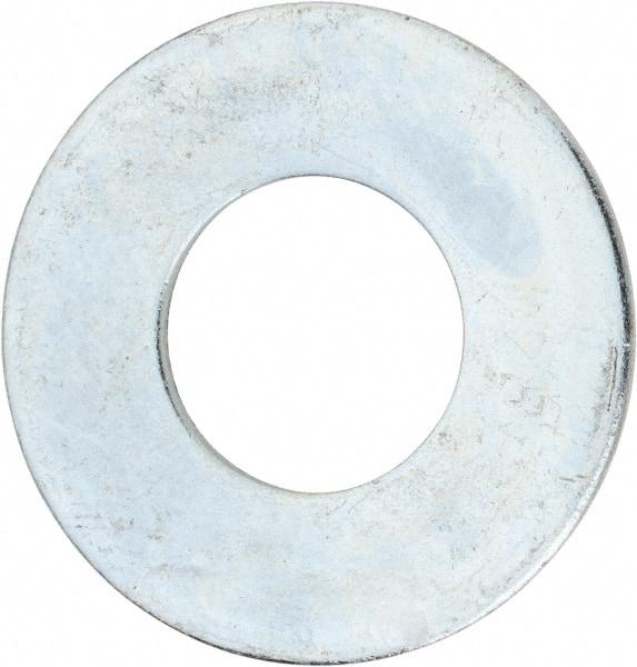 Value Collection - 2" Screw, Steel USS Flat Washer - 2-1/8" ID x 4-1/2" OD, 0.153" Thick, Zinc-Plated Finish - Industrial Tool & Supply