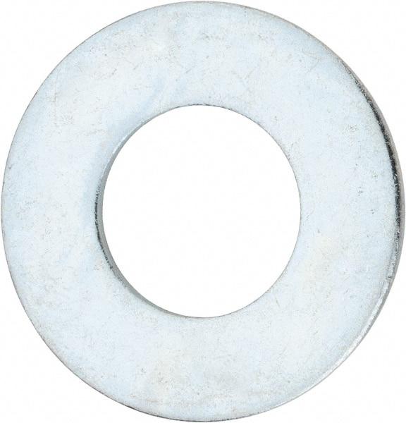 Value Collection - 2-1/4" Screw, Steel USS Flat Washer - 2-3/8" ID x 4-3/4" OD, 0.193" Thick, Zinc-Plated Finish - Industrial Tool & Supply