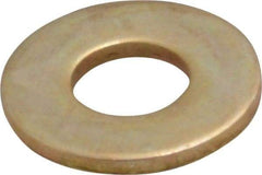 Value Collection - #10 Screw, Grade 8 Steel USS Flat Washer - 1/4" ID 3/64" Thick, Zinc Yellow Dichromate Finish - Industrial Tool & Supply