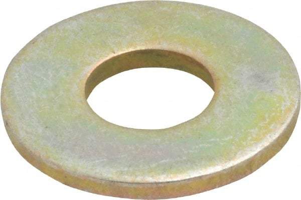 Value Collection - 5/16" Screw, Grade 8 Steel USS Flat Washer - 3/8" ID x 7/8" OD, 5/64" Thick, Zinc Yellow Dichromate Finish - Industrial Tool & Supply