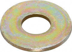 Value Collection - 7/16" Screw, Grade 8 Steel USS Flat Washer - 1/2" ID x 1-1/4" OD, 5/64" Thick, Zinc Yellow Dichromate Finish - Industrial Tool & Supply