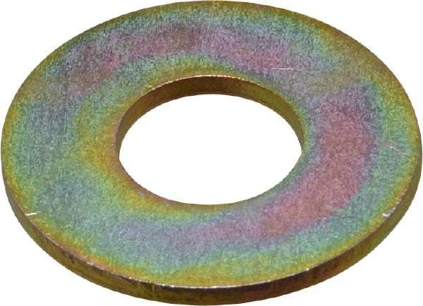 Value Collection - 9/16" Screw, Grade 8 Steel USS Flat Washer - 5/8" ID x 1-1/2" OD, 7/64" Thick, Zinc Yellow Dichromate Finish - Industrial Tool & Supply
