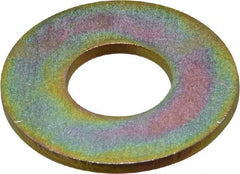 Value Collection - 9/16" Screw, Grade 8 Steel USS Flat Washer - 5/8" ID x 1-1/2" OD, 7/64" Thick, Zinc Yellow Dichromate Finish - Industrial Tool & Supply