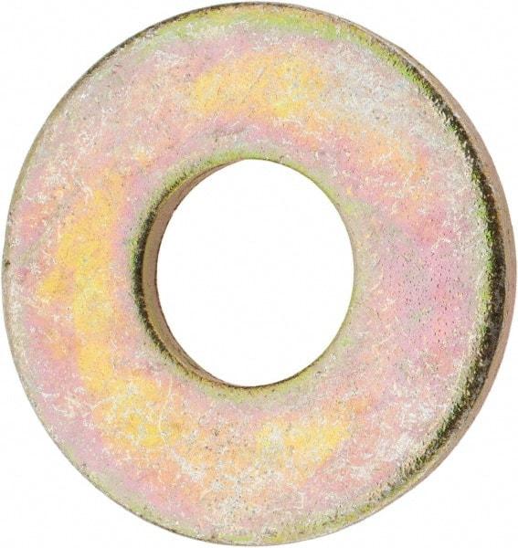 Value Collection - 3/4" Screw, Grade 8 Steel USS Flat Washer - 13/16" ID x 2" OD, 5/32" Thick, Zinc Yellow Dichromate Finish - Industrial Tool & Supply