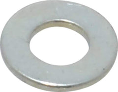 Value Collection - #5 Screw, Steel SAE Flat Washer - 9/64" ID x 9/32" OD, 1/32" Thick, Zinc-Plated Finish - Industrial Tool & Supply