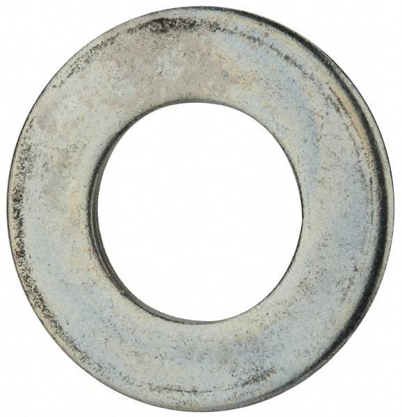 Value Collection - 1-1/2" Screw, Steel SAE Flat Washer - 1-9/16" ID x 3" OD, 5/32" Thick, Zinc-Plated Finish - Industrial Tool & Supply