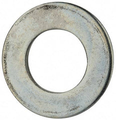 Value Collection - 1-1/2" Screw, Steel SAE Flat Washer - 1-9/16" ID x 3" OD, 5/32" Thick, Zinc-Plated Finish - Industrial Tool & Supply