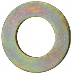 Value Collection - 1-1/8" Screw, Grade 8 Steel SAE Flat Washer - 1-3/16" ID x 2-1/4" OD, 9/64" Thick, Zinc Yellow Dichromate Finish - Industrial Tool & Supply