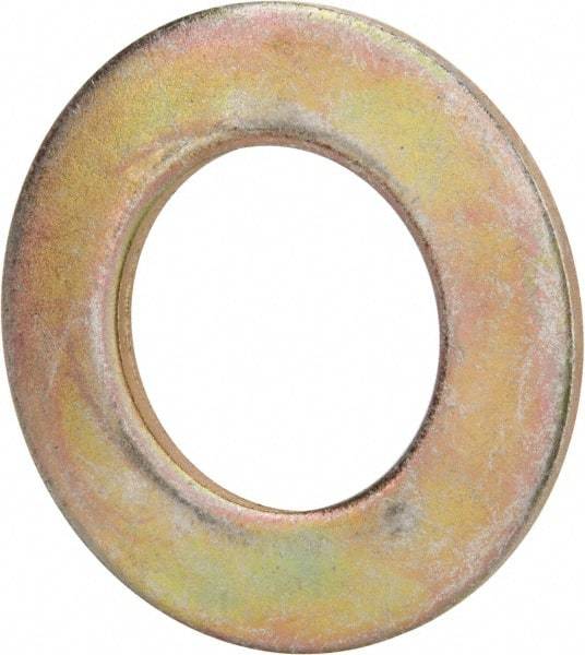 Value Collection - 1-3/4" Screw, Grade 8 Steel SAE Flat Washer - 1-7/8" ID x 3-3/8" OD, 5/32" Thick, Zinc Yellow Dichromate Finish - Industrial Tool & Supply