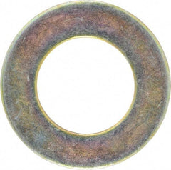 Value Collection - 2" Screw, Grade 8 Steel SAE Flat Washer - 2-1/8" ID x 3-3/4" OD, 1/64" Thick, Zinc Yellow Dichromate Finish - Industrial Tool & Supply