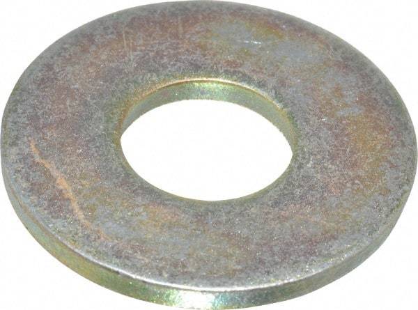 Value Collection - 9/16" Screw, Grade 8 Steel Extra Thick Flat Washer - Zinc Yellow Dichromate Finish - Industrial Tool & Supply