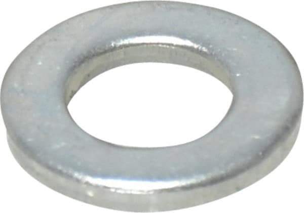 Value Collection - M7 Screw, Steel Standard Flat Washer - 7.4mm ID x 14mm OD, 1.6mm Thick, Zinc-Plated Finish - Industrial Tool & Supply