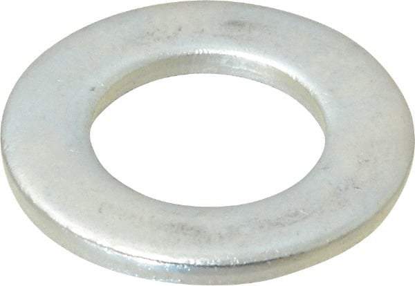 Value Collection - M18 Screw, Steel Standard Flat Washer - 19mm ID x 34mm OD, 3mm Thick, Zinc-Plated Finish - Industrial Tool & Supply