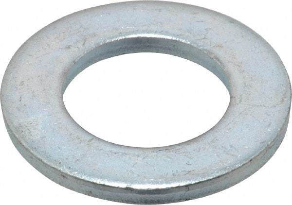 Value Collection - M20 Screw, Steel Standard Flat Washer - 21mm ID x 37mm OD, 3mm Thick, Zinc-Plated Finish - Industrial Tool & Supply