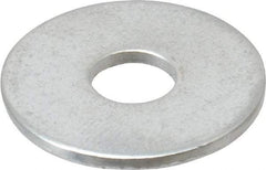Value Collection - 1/4" Screw, Steel Fender Flat Washer - 1/4" ID x 7/8" OD, 0.08" Thick, Zinc-Plated Finish - Industrial Tool & Supply