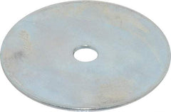 Value Collection - 1/4" Screw, Steel Fender Flat Washer - 1/4" ID x 2" OD, 0.08" Thick, Zinc-Plated Finish - Industrial Tool & Supply