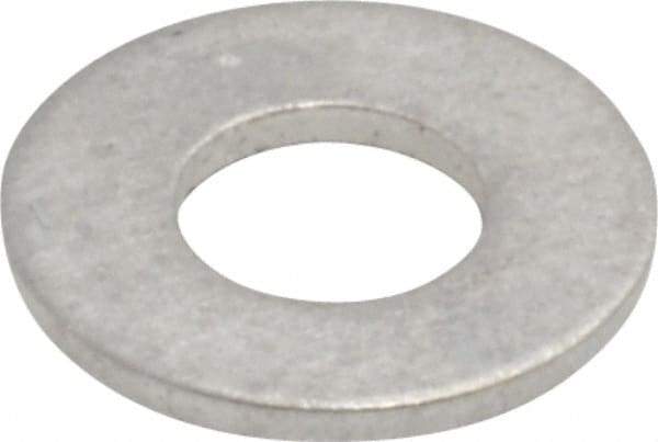 Value Collection - #8 Screw, Aluminum Standard Flat Washer - 0.168" ID x 3/8" OD, 0.032" Thick, Plain Finish - Industrial Tool & Supply