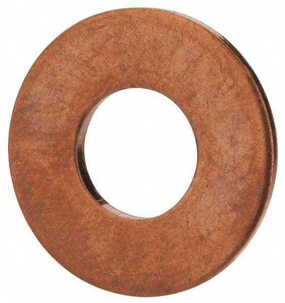 Value Collection - 5/16" Screw, Copper Standard Flat Washer - 0.336" ID x 3/4" OD, 0.064" Thick, Plain Finish - Industrial Tool & Supply