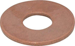 Value Collection - 3/8" Screw, Copper Standard Flat Washer - 0.395" ID x 1" OD, 0.064" Thick, Plain Finish - Industrial Tool & Supply