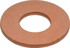 Value Collection - 7/16" Screw, Copper Standard Flat Washer - 1/2" ID x 1-1/8" OD, 0.078" Thick, Plain Finish - Industrial Tool & Supply