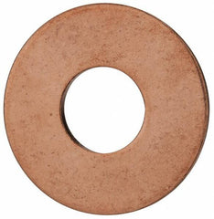 Value Collection - 1/2" Screw, Copper Standard Flat Washer - 0.563" ID x 1-3/8" OD, 0.081" Thick, Plain Finish - Industrial Tool & Supply