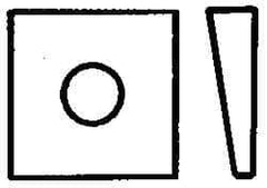 Value Collection - 1-1/8" Bolt, Iron Beveled Square Washer - 1-1/4" ID, 5/8 Minimum Thickness - Industrial Tool & Supply