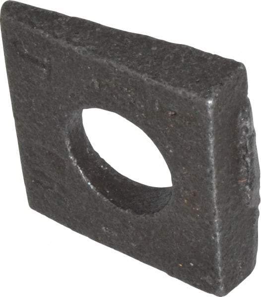 Value Collection - 1/2" Bolt, Iron Beveled Square Washer - 9/16" ID, 11/32 Minimum Thickness - Industrial Tool & Supply