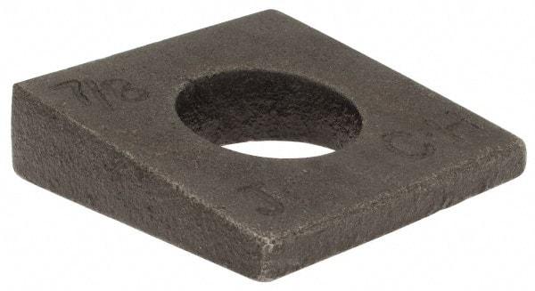 Value Collection - 7/8" Bolt, Iron Beveled Square Washer - 15/16" ID, 9/16 Minimum Thickness - Industrial Tool & Supply
