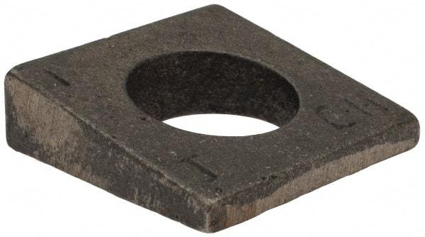 Value Collection - 1" Bolt, Iron Beveled Square Washer - 1-1/16" ID, 9/16 Minimum Thickness - Industrial Tool & Supply