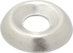 Value Collection - 0.102" Thick, Nickel-Plated Finish, Brass, Standard Countersunk Washer - 0.135" ID x 3/8" OD - Industrial Tool & Supply